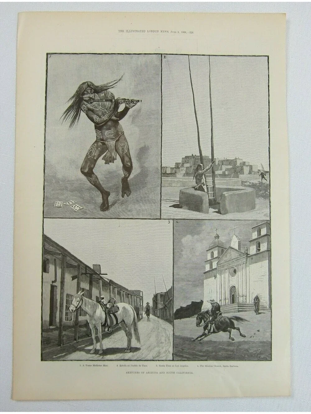 Antique 1888 Print 